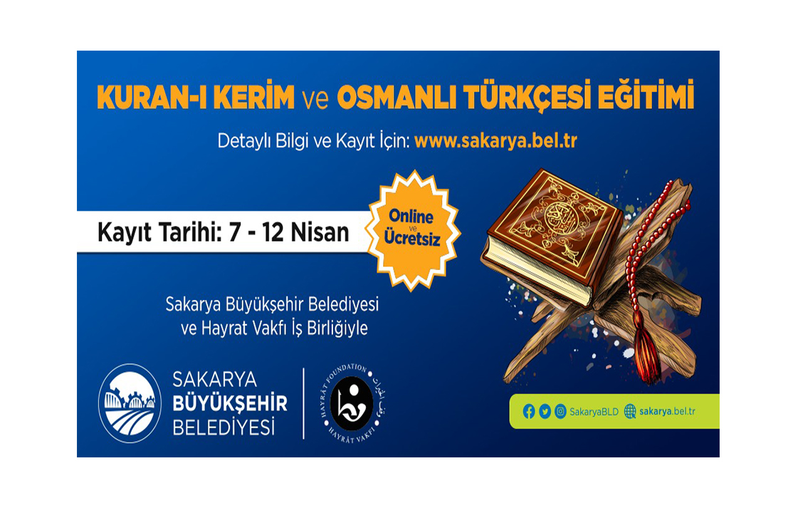  Sakarya’da Kuran’ı Kerim ve Osmanlı Türkçesi Eğitimleri Başlıyor
