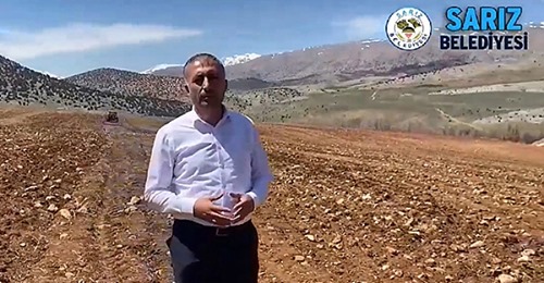  Sarız’da Belediye Tarla Ekimine Başladı