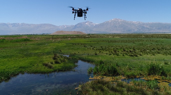  Erzincan’da Ekşisu Mesire Alanı Drone ile İlaçlanıyor
