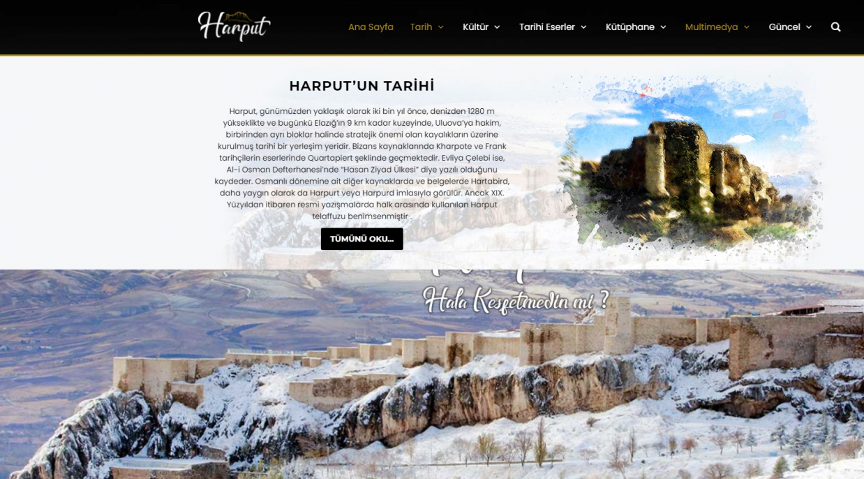  Elazığ Belediyesi, Harput’un Tarihini Dijital Ortama Taşıdı