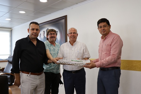  Nazilli Belediye Başkanı Özcan’ı, Belediye İş Sendika Başkanı Yaman Ziyaret Etti
