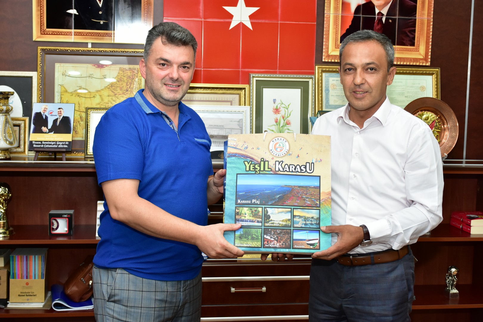  Yenipazar Belediye Başkanı Özden’den, Karasu Belediye Başkanı Sarı’ya Ziyaret