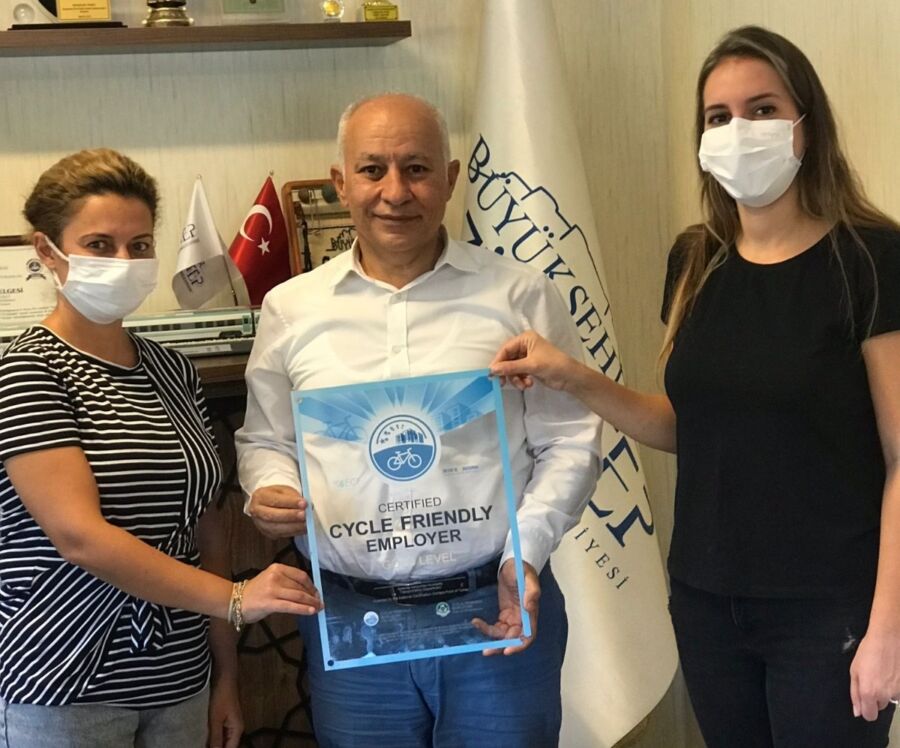  Gaziantep Büyükşehir, Türkiye’de İlk ‘Bisiklet Dostu İşveren’ Unvanını Aldı