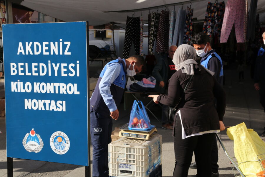  Akdeniz Belediyesi Semt Pazarlarına Tartı Kontrol Noktaları Kurdu