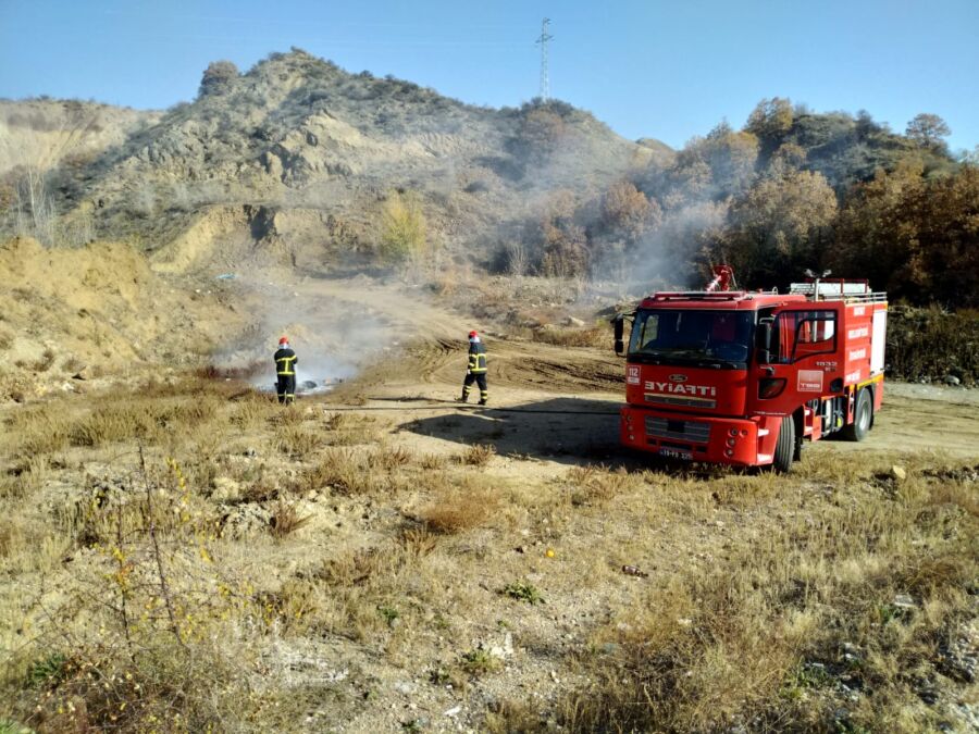  Bayat Belediyesi Yangın Tatbikatı Düzenledi