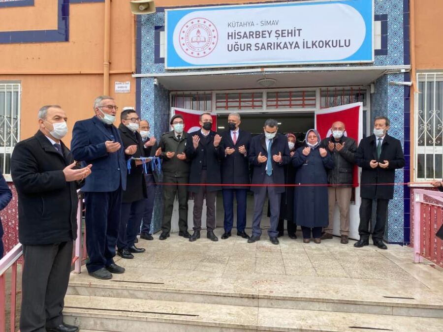  Simav Belediyesi Şehit Uğur Sarıkaya’nın İsmini, Hisarbey İlkokuluna Verdi