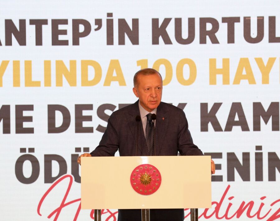  Cumhurbaşkanı Erdoğan’ın Katılımıyla ‘Yüzüncü Yılda Yüz Hayırsever’ Kampanyası Gaziantep’te Gerçekleşti