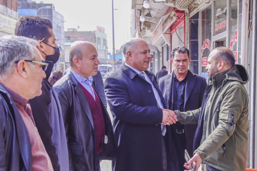  Ceylanpınar Belediye Başkanı Feyyaz Soylu Esnafı Ziyaret Ederek İstişarelerde Bulundu