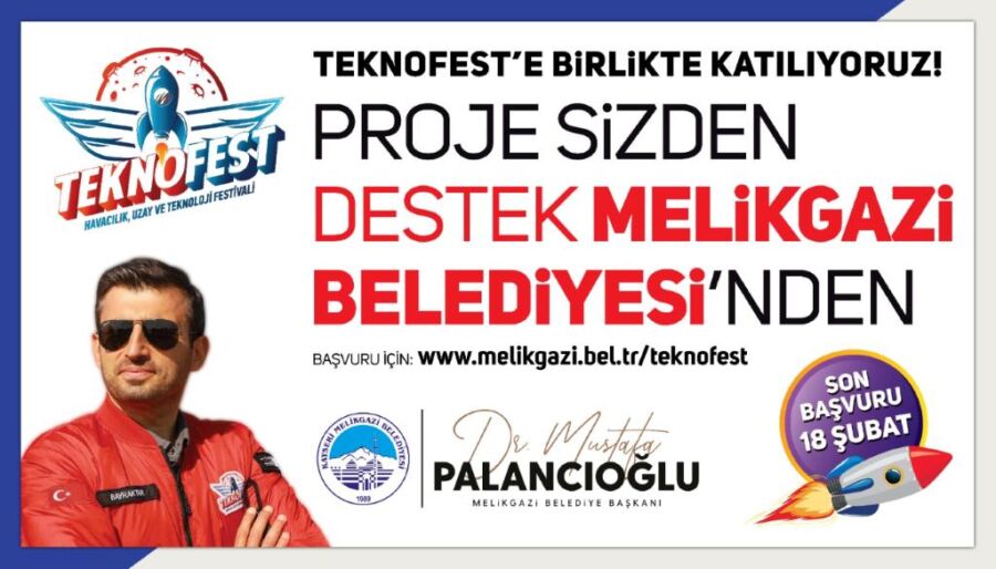  Melikgazi Belediyesi Teknofest’e Katılan Gençlere Destek Veriyor