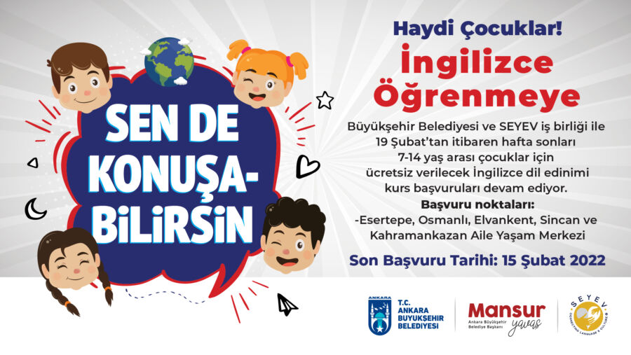  Ankara Büyükşehir’den  Çocuklara Ücretsiz İngilizce Eğitimi