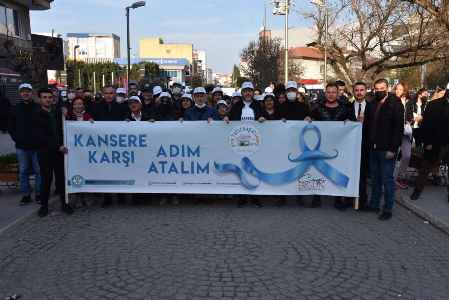  Manisa’da ‘Kansere Karşı Adım At’ Projesi Kapsamında Yürüyüş Düzenlendi