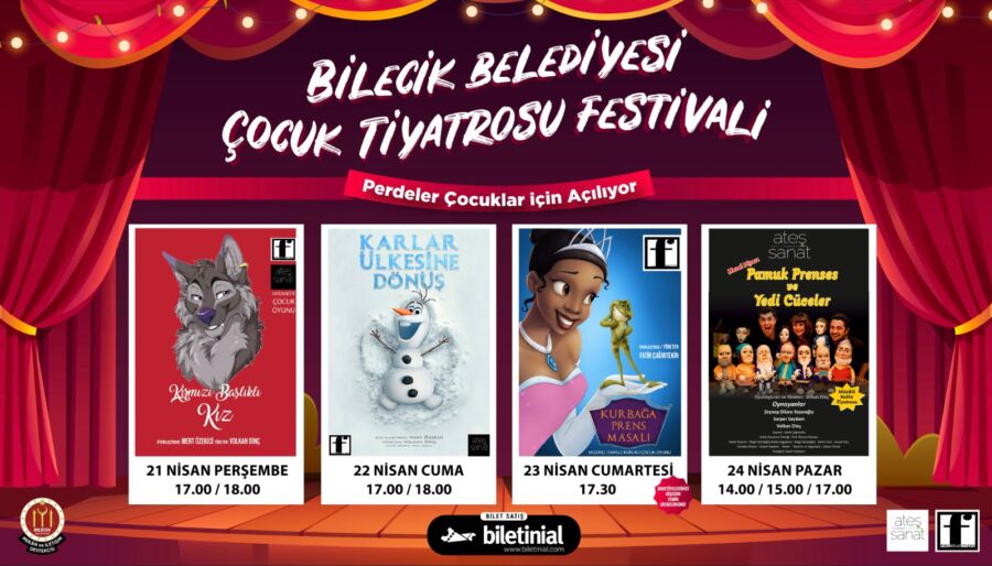  ‘Bilecik Belediyesi Çocuk Tiyatrosu Festivali’ İçin Perdeler Açılıyor