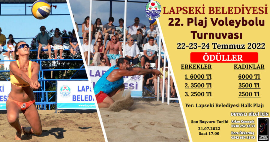  Lapseki’de Plaj Voleybolu Turnuvası Başlıyor
