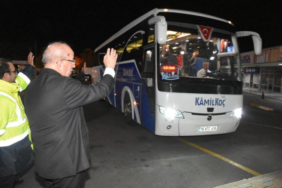  Tekirdağ’ın Yeni Otobüs Terminalinde İlk Seferi Belediye Başkanı Karşıladı