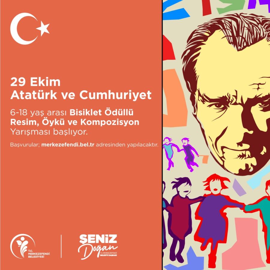  Atatürk ve Cumhuriyet Konulu, Bisiklet Ödüllü Öykü, Resim ve Kompozisyon Yarışması Başladı