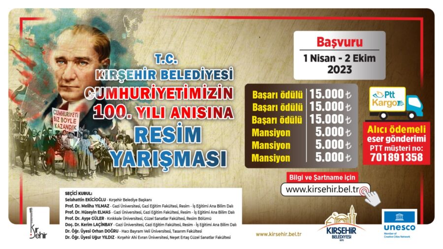  Kırşehir Belediyesi’nden 100. Yıl Anısına Resim Yarışması