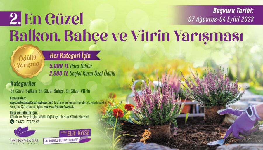  2. En Güzel Balkon, Bahçe ve Vitrin Yarışması Başlıyor