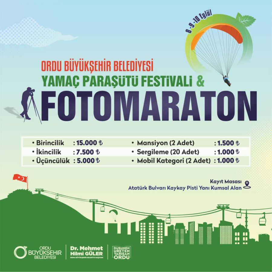  Yamaç Paraşütü Festivali, Fotomaraton ile Renklenecek