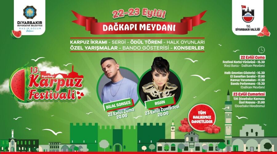  13. Diyarbakır Karpuz Festivali Düzenlenecek