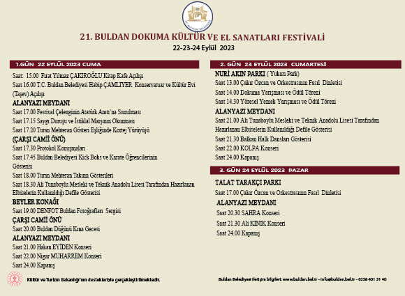  Buldan, Bu Festivallerle Coşacak