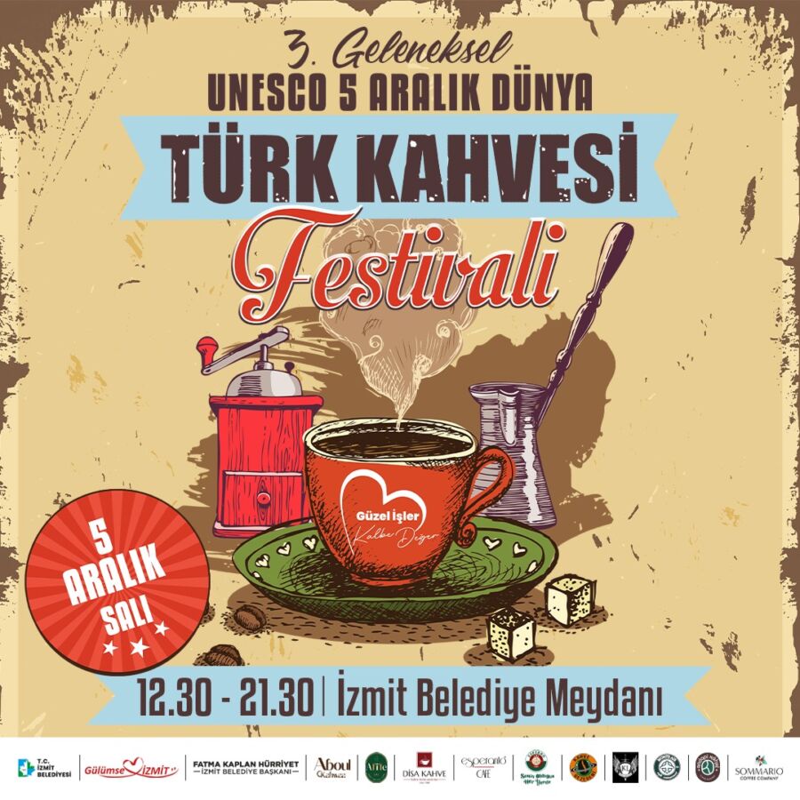  İzmit’te 3. Geleneksel Türk Kahvesi Festivali