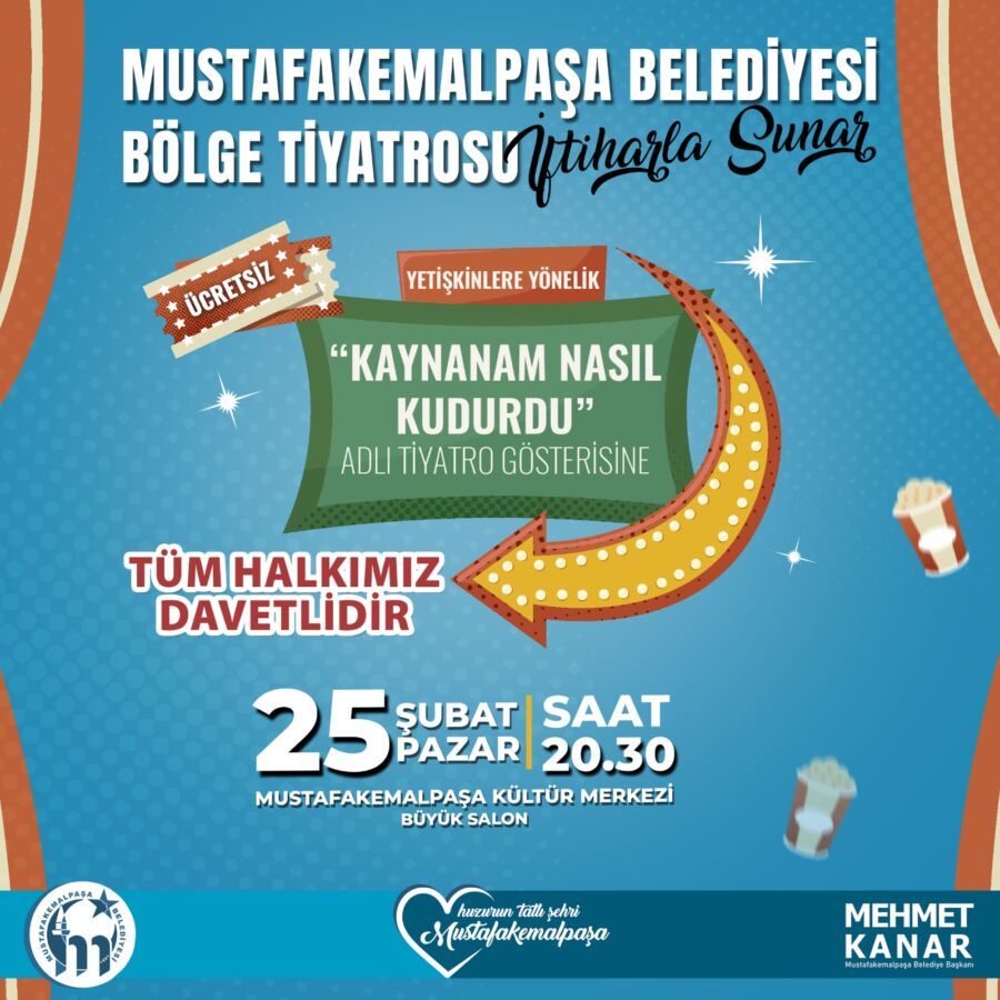  Mustafakemalpaşa’da Bölge Tiyatrosu Sezon Açılışı Yapıyor