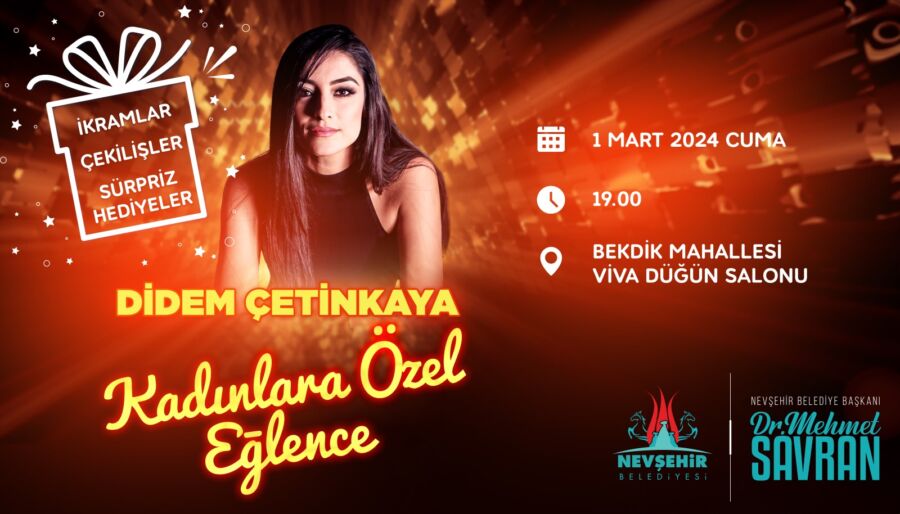  Nevşehir’de Kadınlara Özel Müzik Eğlence Programı İçin Ücretsiz Bilet Dağıtımı Başladı