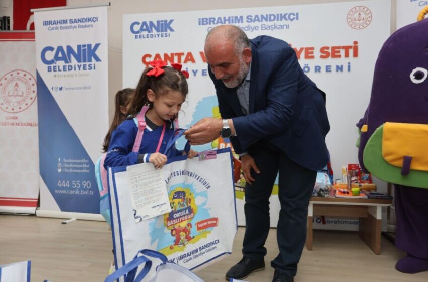 Canik’te Tüm Birinci Sınıflara Çanta ve Kırtasiye Seti Hediye Edilecek